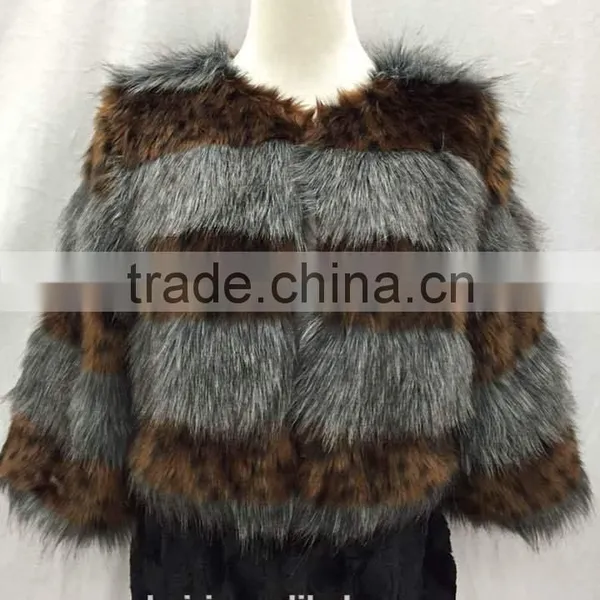 2016 Autumn Winter New Design Woman Fox Fur Jackets Ladies Fake Fur Coat Casual Winter Jackets photo-4