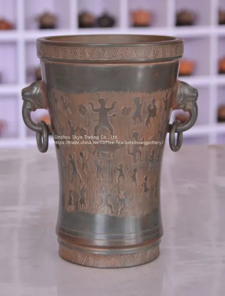 Drum Design Shape Art Ware Ceramic Handmade China Artisitc