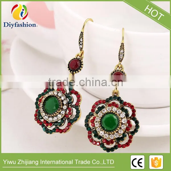 2017 Latest Fashion Bohemia Hollow Out Flowers Stud Earrings photo-2