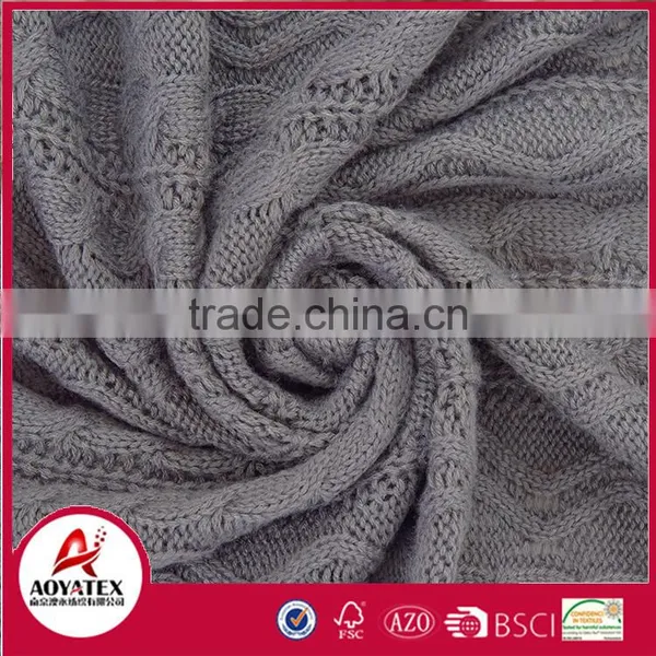 Plain Knitting Crochet 100% Acrylic Throw Blanket With Gift photo-6