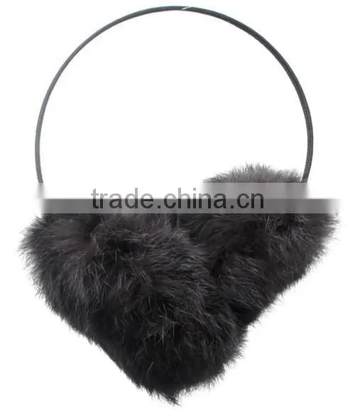 YR853 Fashion Real Rabbit Fur Headwear Ear Muffs