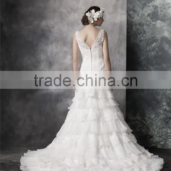 2017 New Style Luxury Beaded Sweetheart Nackline Off-shoulder Mermaid Lace Wedding Dress BS01 photo-3