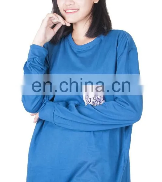 Women's T-shirt Short and Long Sleeve With Pocket Crew Neck Comfort All Sizes photo-5