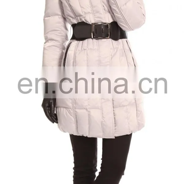 Wholesale Long Slim Down Jacket With Blet photo-3