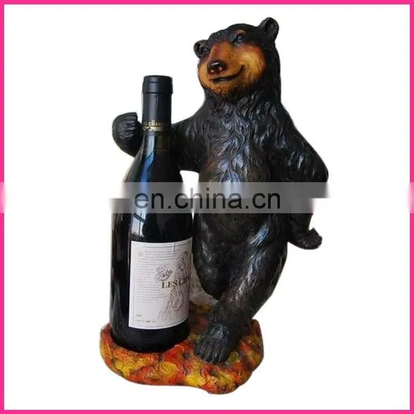 2012 Novelty Design Polyresin Wine Holder With Fanimal Shape