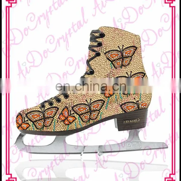 Aidocrystal Exclusive Design Crystal Covered Ice Dancing Shoes,ice Skating Shoes photo-2