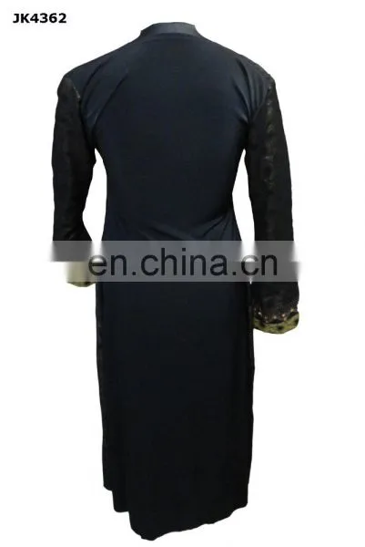 Saudi Arabia Designer Printed Satin Burkha With Golden Diamond Stone Work / Latest Islamic Clothing (dubai Abaya2017) photo-6