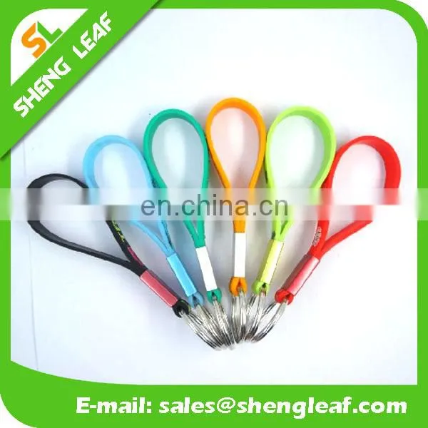 Wholesale Printed Bulk Keychain Silicone Wristband Keychain photo-2
