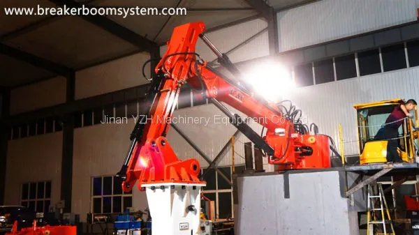 Pedestal Hydraulic Rockbreaker Boom System
