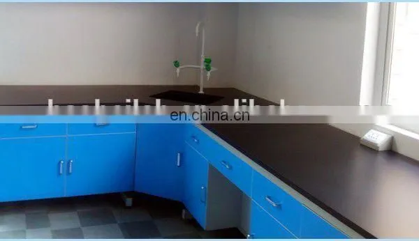 Electristic Lab Wall Bench Steel and Wood Laboratory Chemical Wall Bench C Frame photo-3