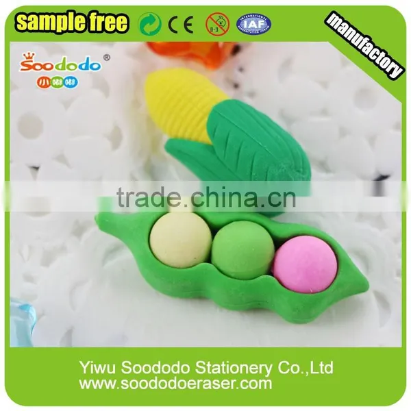 fancy erasers pea shaped eraser corn shaped eraser