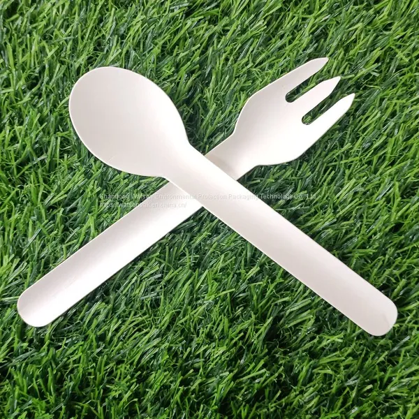 Tableware Zero Waste 100% Compostable Biodegradable Disposable Paper Pulp Spoon