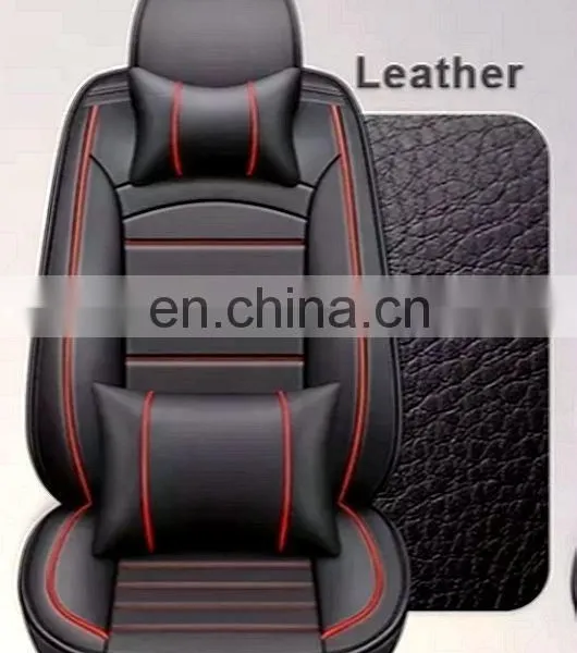 HFTM Chinese Factory Price Directly Sale SUV Black Pink Red Brown Begge Blue Black Fashion Yellow Leather Durable Seat Cover photo-2