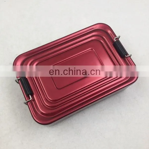 Food Grade Rectangular Metal Aluminium Bento Lunch Box photo-2