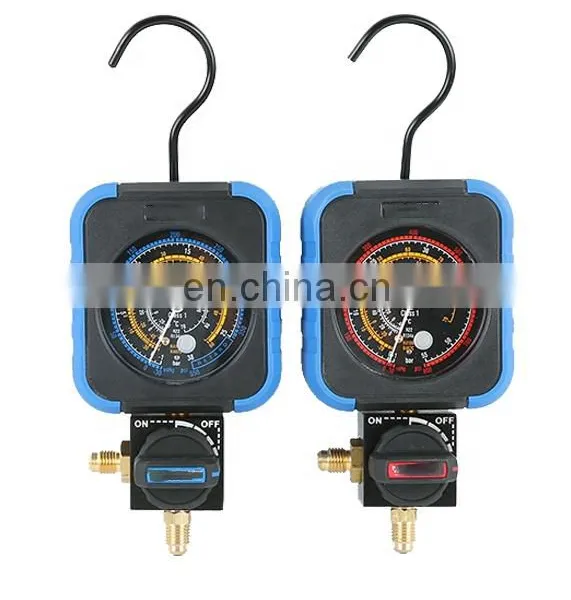 Medidor de pressão digital único para refrigeração e ar condicionado com conjunto de manômetros de válvula de visão r134 photo-5