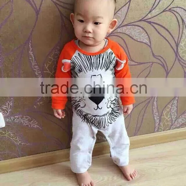 Plain White Baby Rompers Animal and Fruit Print AG-LA0027 photo-4