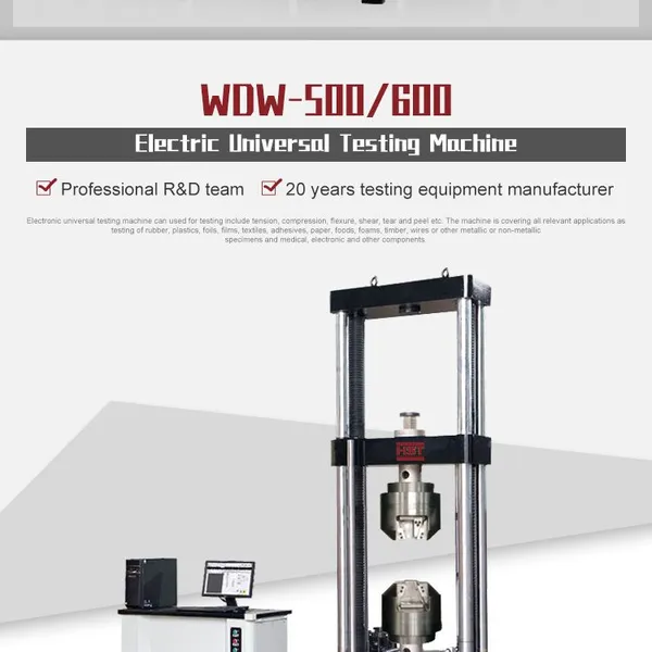 500KN WDW Electronic Universal Testing Machine Computer Control 500KN Double Columns Class 0.5 Testing Machine HST WDW-500H photo-5