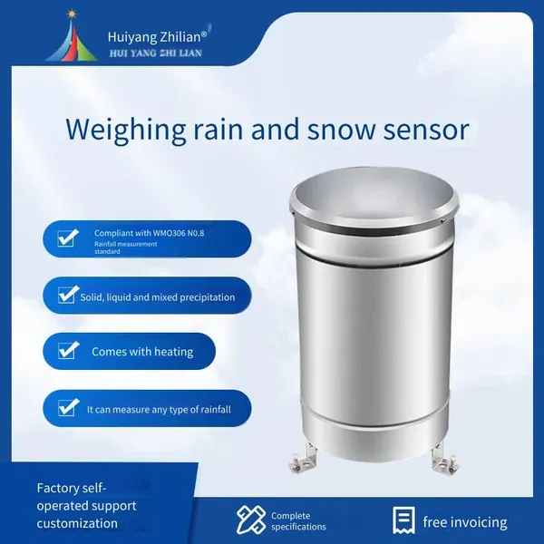 Weighing Rain Gauge Sensor With Stainless Steel Shell and Rain Bucket, Automatic Rainfall Monitoring Station for Rainfall Amount Monitoring