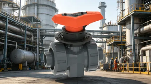 PVC Metering Ball Valve PVC-U Flow Control Valve for Water Treatment System Chemical Pipeline Control photo-5