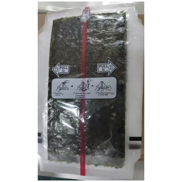 Premium Onigiri Nori, Alga de sushi rectangular cortada por la mitad, crujiente y sabrosa, perfecta para bolas de arroz caseras, bento y rollos de sushi