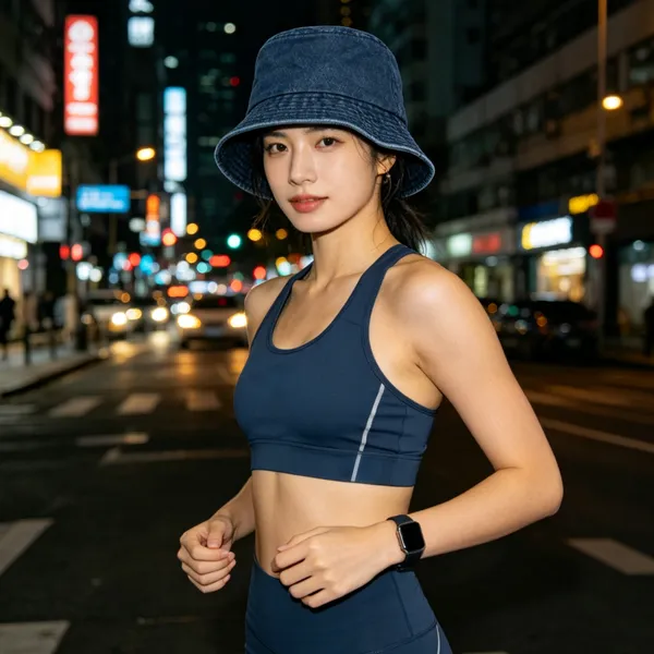 Washed Denim Bucket Hat - Retro Vintage Style Sun Hat With Breathable Eyelets photo-3