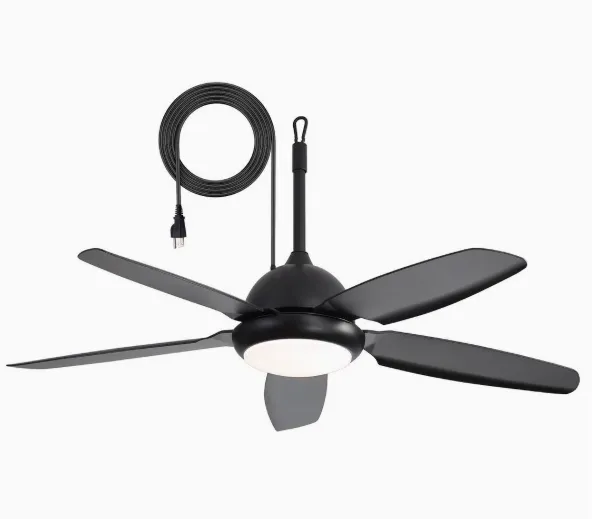 Outdoor Waterproof Five-blade ABS Plug-type Hanging Fan Light（Wechat:13510231336） photo-2