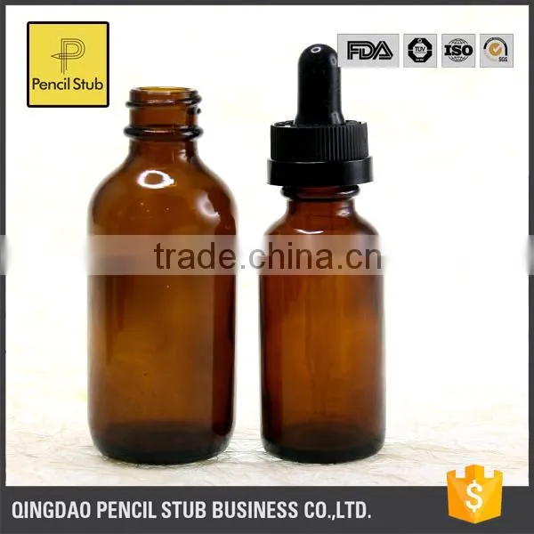 Wholesale Glass Bottles 60ml 30ml Amber Glass Bottle With Dropper With Childproof Evident Cap 30ml Glass Dropper Bottles
