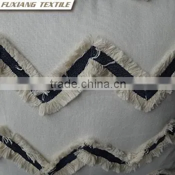 Handcrafted Poly- Cotton Wave Decoration Cushion for Home photo-3