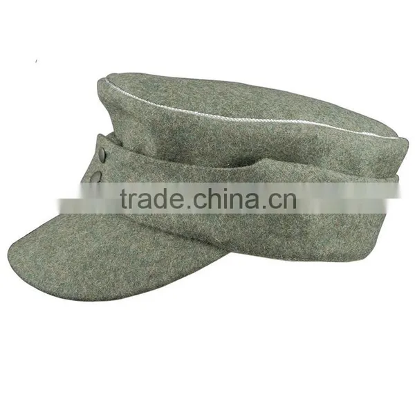 WWII German Officer Panzer Wool Field Military Cap Hat photo-4