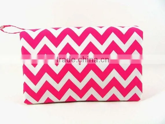 Nappy Bag Organizer Personalized Pink and White Chevron Diaper Bag photo-3