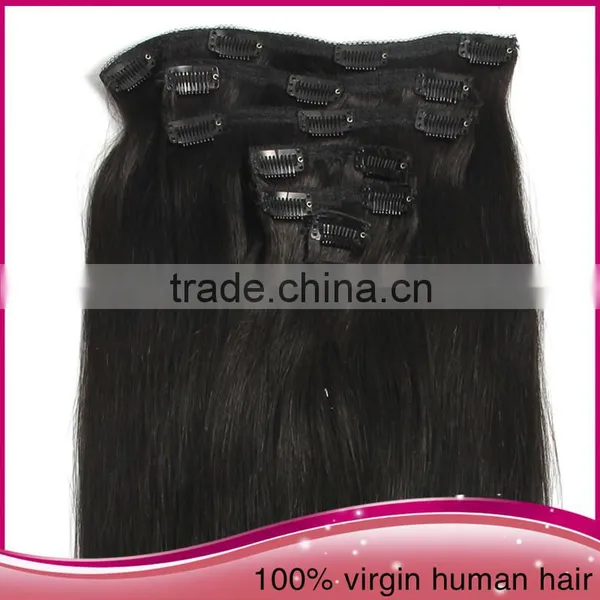 2015 Wholesale Price Clip in Hair Extensions Best Quality Remy Straight Clip In Hair Extension photo-4