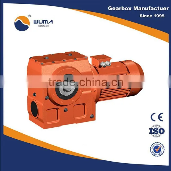 high quality solid shaft helical worm gearbox