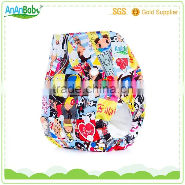 Ananbaby Resauble Baby Diapers Washable Anime Cloth Diapers Supplier's Choice photo-2