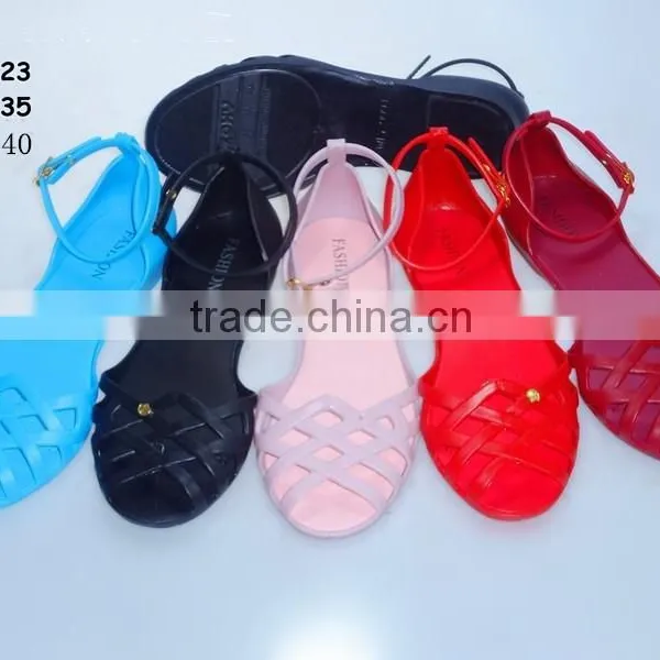 2015 Popular Design Pvc Crystal Kids And Ladies Sandals photo-4