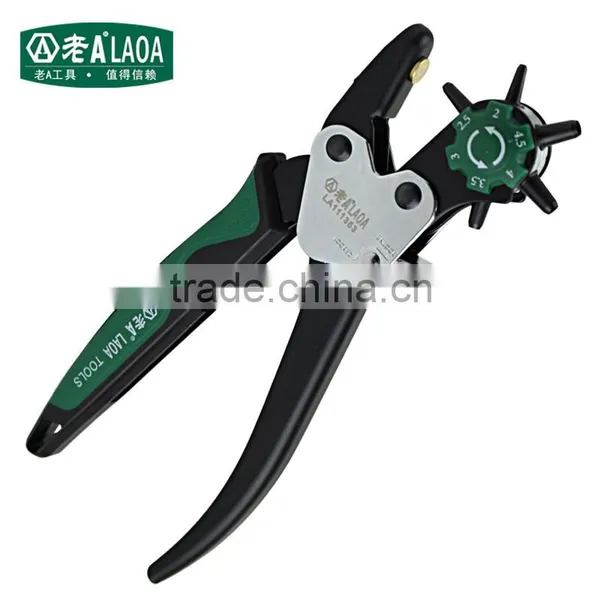 LAOA High Quality New DIY Ergonomic Leather Hole Punches 6 Sizes Revolving Leather Punch photo-4
