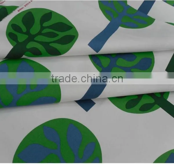 Printing Green Tree Pattern 100% Cotton Canvas Printed Fabric for Curtain photo-6