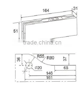Patch Fittings Glass/glass Door Patch Fitting Price/door Patch Fittings (DL-022) photo-2