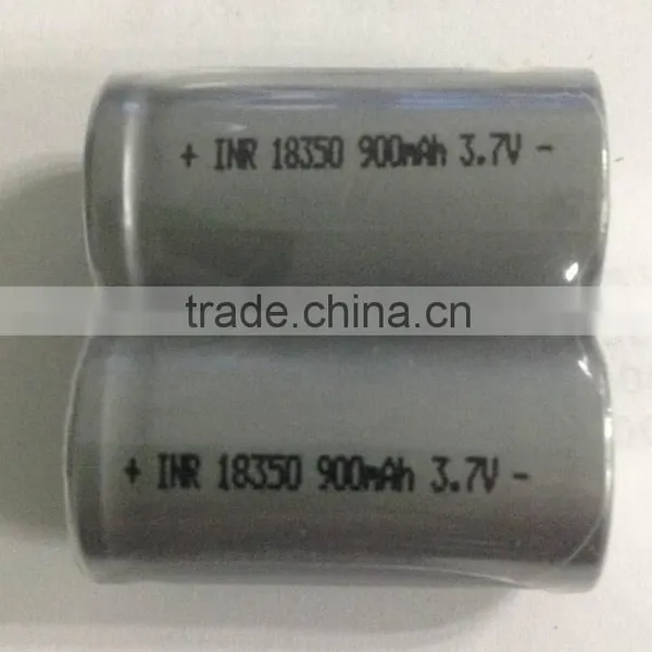 Rechargeable 18350 900mAh Li-ion Battery 3.7v
