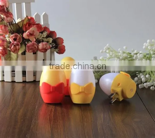 LED night light creative bedside lamp plugged sensor light cute egg shape LED night light