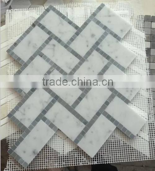 High Quality White Marble Carrara White Mosaic for Interior Decoration photo-2