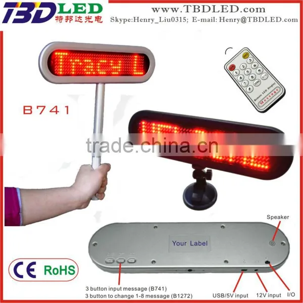 B741 Led Name Card,led Car Mini Led Display,car Message Sign photo-2