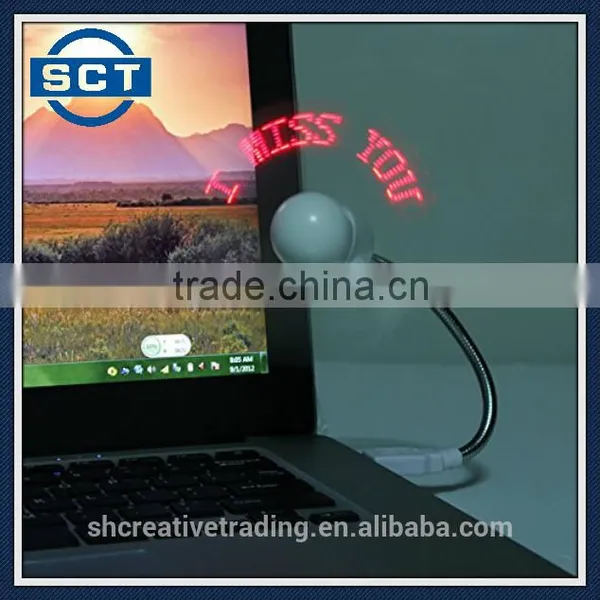 Mini Portable Flexible Desktop Computer Notebook PC Colorful LED Light USB Fan photo-2