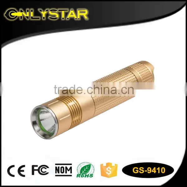 Golden Supplier Metal Flashlight Black Flashlight