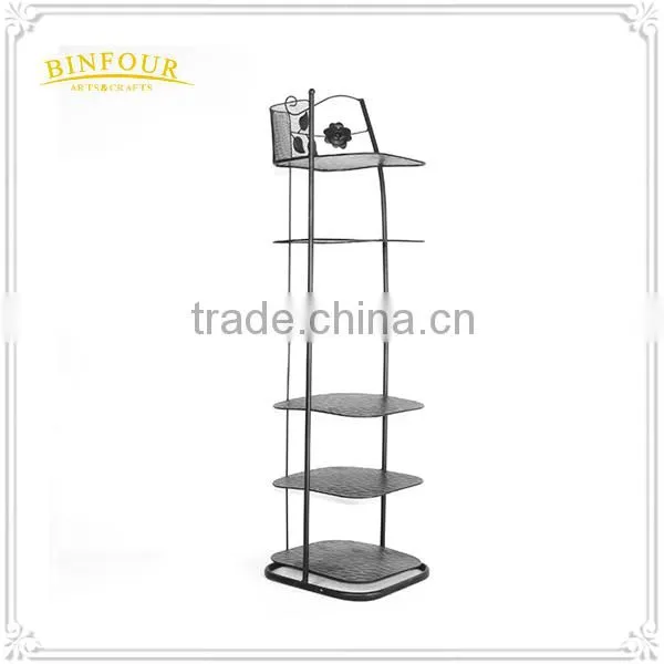 Home Furniture 6 Tiers Metal Iron Wire Black Shoe Rack photo-4