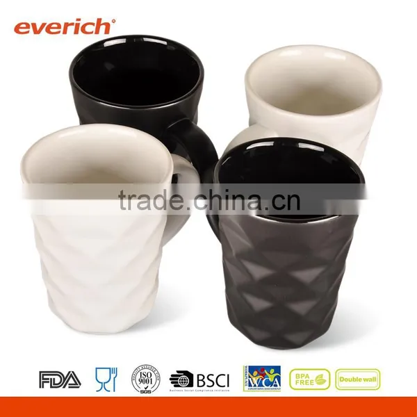 Everich 300ml Porcelain Cups & Ceramic Coffee Mug With Diamond Surface photo-2