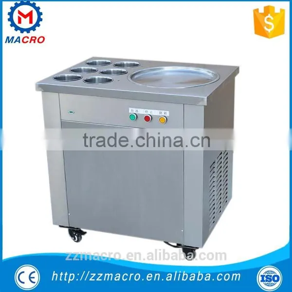 Double Compressor Double Flat Pans Fry Ice Cream Machine photo-2