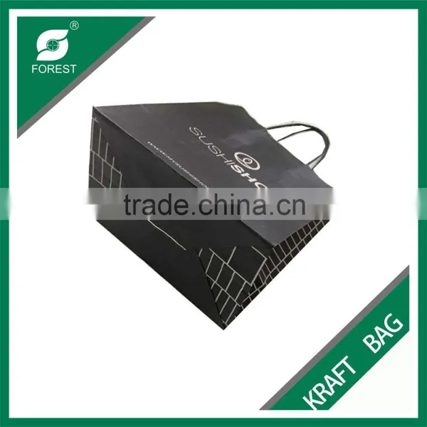 FACTORY PRICE BLACK COLOR PAPER BAG WITH SEAL photo-2