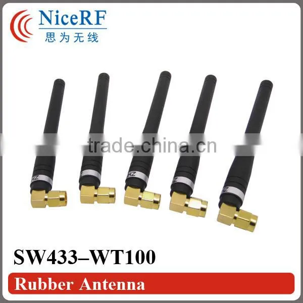Rubber Antenna SW433-WT100 for Wireless Transceiver RF Module 433MHz Elbow Rod Antenna 433MHz Rubber Antenna 433 photo-2