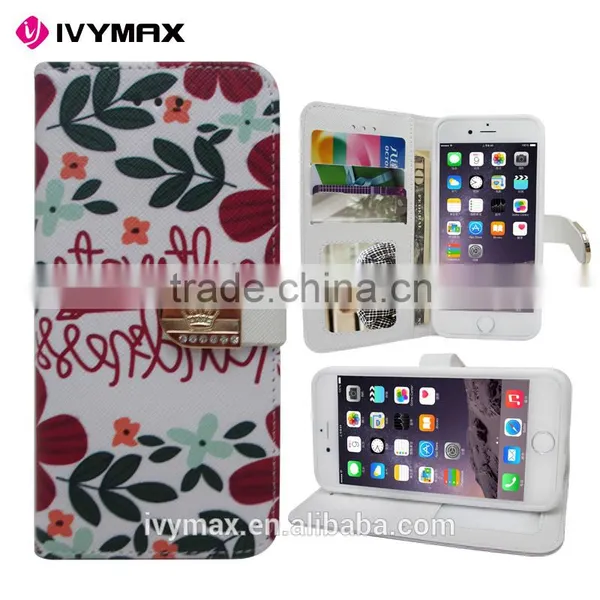Best Selling Products Phone Leather Pouch Case With Metal Diamond Buckle for Apple Iphone 6s Mobile Phone Cover Supplier's Choice photo-2