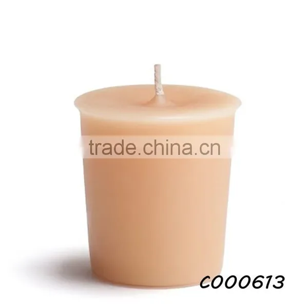 Stable Burning Flame Votive Candle 4pcs/set Solid-colored Round Shaped Candle